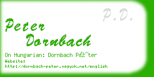 peter dornbach business card
